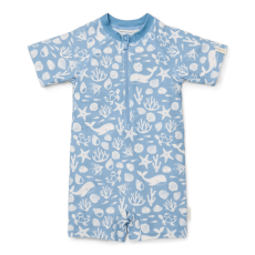 Little Dutch Little Dutch rövid ujjú úszóoverál Sea Life Ocean Blue - 74/80