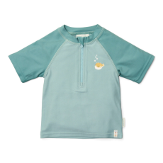  Little Dutch rövid ujjú úszó póló Seashells Surf Blue - 86/92