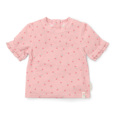  Little Dutch rövid ujjú úszó póló Sunny Flowers Blush - 74/80 gyerek fürdőruha