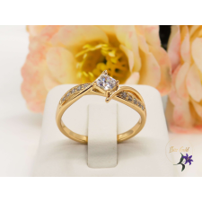  Livia gold antiallergén elegáns köves gyűrű 18K gyűrű