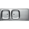 LIVINOX rozsdamentes mosogatótálca, kétmedencés 116x50 3 1/2 szövetmintás, EC-138DK"