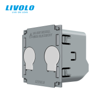 LIVOLO C705DR LIVOLO 105DR távirányítós fényerőszabályzós-dimmer csillár-kétáramkörös érintőkapcsoló betét, érintőpanel, 240V 2A 480W villanyszerelés