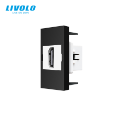 LIVOLO C7HDMIB LIVOLO HDMI adatcsatlakozó aljzat, fekete kábel és adapter