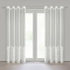  Liza díszes fényáteresztő függöny Natúr 140x250 cm lakástextília