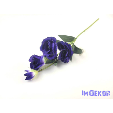  Liziantusz 4 ágú 3fej+1bimbó selyem szálas 59cm - Sötét Kékes Lila dekoráció
