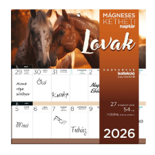 Lizzy Trade Kft. Bizományos Lizzy Hűtőmágneses naptár 2 heti 2026 Lovak határidőnapló