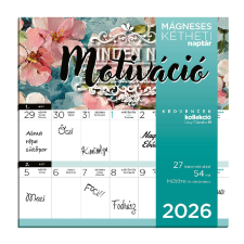 Lizzy Trade Kft. Bizományos Lizzy Hűtőmágneses naptár 2 heti 2026 Motiváció határidőnapló