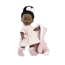 Llorens : Zoé baba rózsaszín kabátban és ruhában 28cm baba