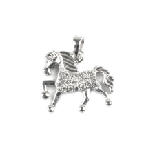  Ló medál kövekkel, ezüst 925, 1,7 x 1,7 cm medál