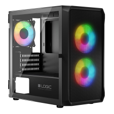 Logic Portos ARGB Mini Számítógépház - Fekete számítógép ház