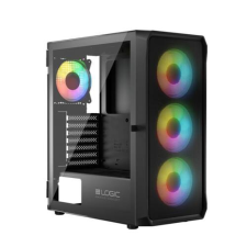 Logic PORTOS ARGB MINIDI USB 3.0 Case Black számítógép ház