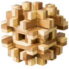  Logikai IQ játék fából készült bambusz Magic blocks puzzle 3d oktatójáték