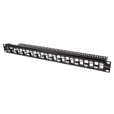 LogiLink 19&quot; Patch panel 24 Cat.6A keystone jack csatlakozóhoz, 1U, fekete egyéb hálózati eszköz