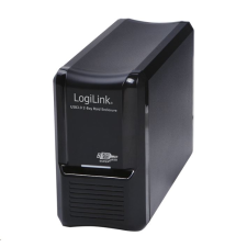 LogiLink 2x3.5" külső raid ház USB SATA  fekete (UA0154A) (UA0154A) asztali számítógép kellék