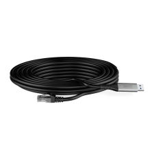 LogiLink AK-300600-030-S Összekötőkábel USB-A RJ45 1Gbps 3m fekete kábel és adapter