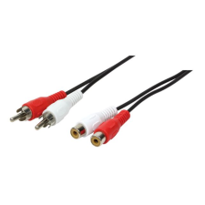 LogiLink audiokábel 2x RCA/M - 2x RCA/F 5m fekete (CA1037) (CA1037) kábel és adapter