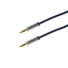  Logilink Audiokábel, 3,5 mm 3-Pin/M-3,5 mm 3-Pin/M, kék, 0,3 m kábel és adapter
