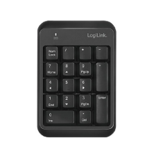 LogiLink Billentyűzet, Bluetooth 5.1, 17 billentyű, fekete billentyűzet
