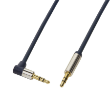  Logilink CA11150 3,5mm Stereo M/M 90° angled Audio Cable 1,5m Blue kábel és adapter