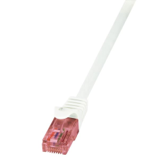 LogiLink CAT6 U/ UTP patch kábel PrimeLine AWG24 LSZH, 1m fehér, CQ2031U (CQ2031U) kábel és adapter