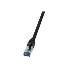 LogiLink Cat6A S/FTP PUR Patch 1m fekete (CQ6035S) kábel és adapter