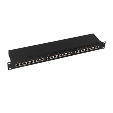 LogiLink Cat.6 patch panel 24-port 19" STP, fekete, EconLinie egyéb hálózati eszköz