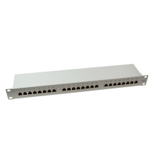 LogiLink Cat.6 Patch Panel 24-port 19&quot; STP, szürke, EconLinie, egyéb hálózati eszköz