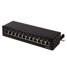 LogiLink Cat.6A Patch Panel 12 portos árnyékolt, asztali, fekete egyéb hálózati eszköz