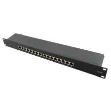 LogiLink Cat.6A patch panel 16-port STP, fekete, teljesen árnyékolt egyéb hálózati eszköz