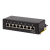 LogiLink Cat.6A Patch Panel 8 portos árnyékolt, asztali, fekete