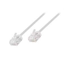 LogiLink Cat.6A Slim High-Flex patch kábel fehér 15 m kábel és adapter