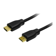 LogiLink CH0005 HDMI - HDMI Nagy sebességű összekötőkábel Ethernettel 0,5m Fekete kábel és adapter