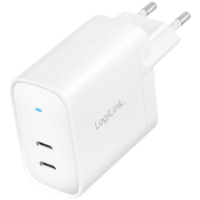 LogiLink Charger LogiLink 2xUSB-C 40 W White (PA0282) mobiltelefon kellék