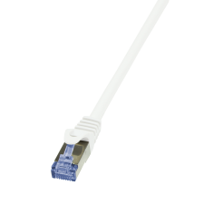 LogiLink CQ4021S S/FTP CAT6a Patch kábel 0.5m Fehér kábel és adapter