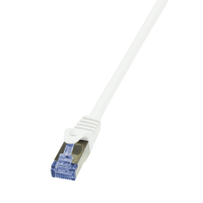 LogiLink CQ4091S S/FTP CAT6a Patch kábel 10m Fehér kábel és adapter