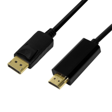 LogiLink DisplayPort kábel DP/M-HDMI-A/M 4K/30 Hz 1m fekete (CV0126) (CV0126) kábel és adapter
