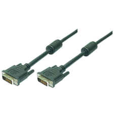 LogiLink DVI összekötő kábel, fekete, 2m (CD0001) kábel és adapter