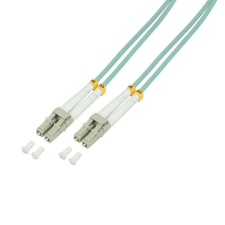 LogiLink Fiber duplex patch kábel OM3 50/125 LC-LC 50m aqua (FP3LC50) kábel és adapter