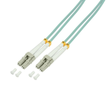 LogiLink Fiber duplex patch kábel OM3 50/125 LC-LC 5m aqua (FP3LC05) kábel és adapter