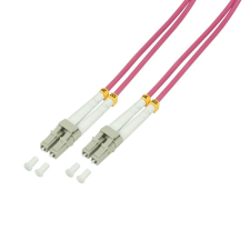 LogiLink Fiber duplex patch kábel OM4 50/125 LC-LC lila 7,5m (FP4LC07) (FP4LC07) kábel és adapter