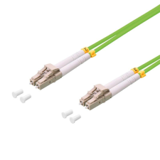 LogiLink Fiber duplex patch kábel OM5 50/125 LC-LC 15m lime zöld kábel és adapter