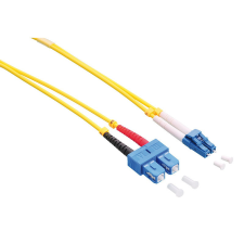 LogiLink Fiber duplex patch kábel, OS2, 9/125 , LC-SC, sárga, 1 m kábel és adapter