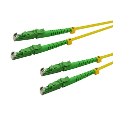 LogiLink Fiber duplex patch kábel, OS2, 9/125 , LSH-LSH, APC 8 , sárga, 7,5 m kábel és adapter