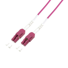 LogiLink Fiber patch kábel, OM4, 50/125 , Uniboot LC-LC, lila, 5 m kábel és adapter