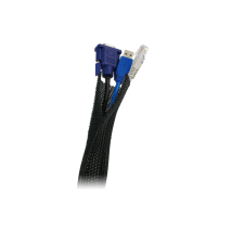 LogiLink flexibilis kábelburkolat 1,8m fekete kábel és adapter