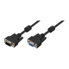 LogiLink HD15/M to HD15/F VGA cable 5m Black CV0006