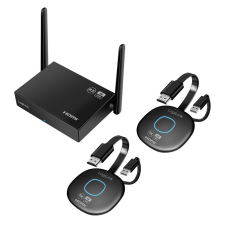 LogiLink HDMI BYOD videokonferencia készlet, vezeték nélküli, 50m, 30to1, Multicast, 4K@60Hz kábel és adapter