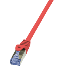 LogiLink KAB LogiLink CQ3064S Cat6A S/FTP lapos patch kábel - Piros - 3m kábel és adapter