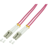 LogiLink LC/UPC duplex -> LC/UPC duplex M/M adatkábel 20m rózsaszín OM4, 50/125µ (FP4LC20)