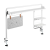 LogiLink Logilink Befogható asztali tálca, 1161 x 218 x 757 mm, fehér